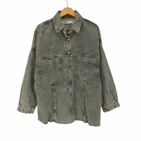 ザラ ZARA WASHED OVERSIZED JACKET ウォッシュ オーバーサイズ ジャケット レディース import:L