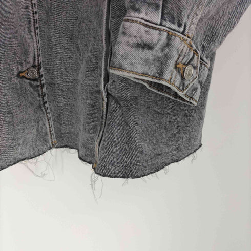 ザラ ZARA WASHED OVERSIZED JACKET ウォッシュ オーバーサイズ ジャケット レディース import:L