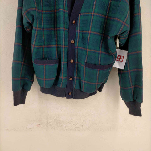 ペンドルトン PENDLETON MADE IN USA 三角タグ チェック柄 ウールカーディガン メンズ JPN:M