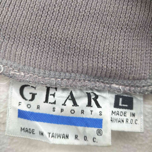 ギアフォースポーツ GEAR FOR SPORTS 90S リブ ボーダー 企業ロゴ プリント ヴィンテージ スウェット メンズ import:L