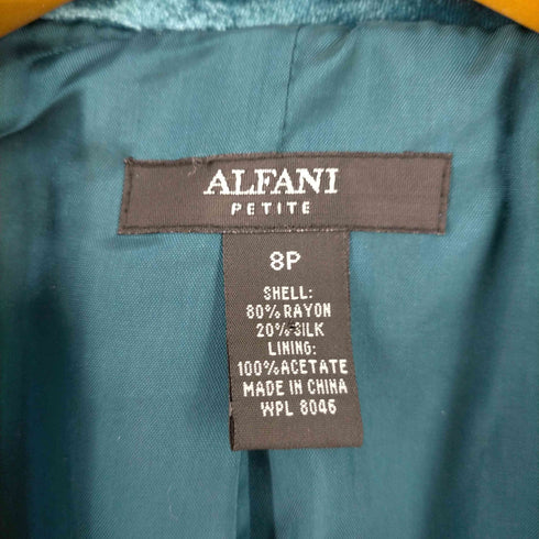 ALFANI ベロア2Bテーラードジャケット レディース 8P