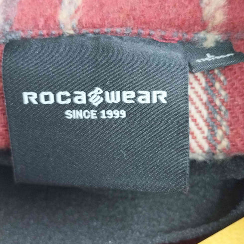 - Rocawear 00s ロゴプレート フラップポケット 裾フリンジ オーバーサイズネルシャツ メンズ import:L