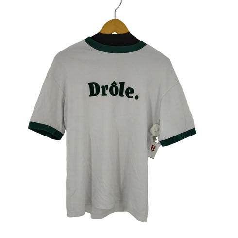 ドロールドムッシュ DROLE DE MONSIEUR フロッキーロゴリボンリンガーTシャツ メンズ JPN:M