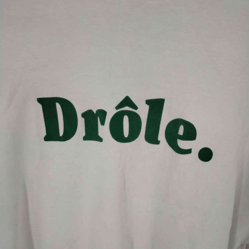 ドロールドムッシュ DROLE DE MONSIEUR フロッキーロゴリボンリンガーTシャツ メンズ JPN:M