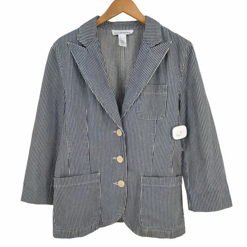 フメイ JONES NEW YORK SPORT ヒッコリー 3Bテーラードジャケット レディース import:M