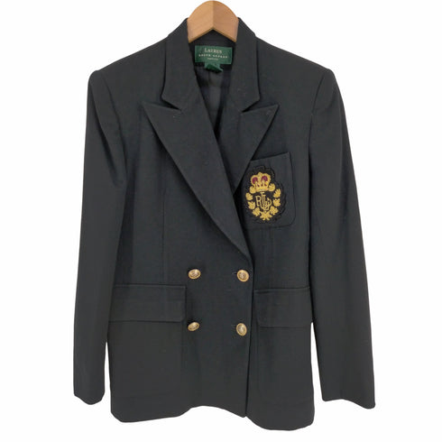 ローレンラルフローレン LAUREN RALPH LAUREN MADEIN USA ダブル テーラードジャケット 金ボタン レディース 6P