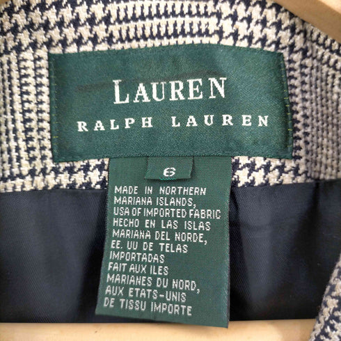 ローレンラルフローレン LAUREN RALPH LAUREN 千鳥格子 ダブルテーラードジャケット レディース 6