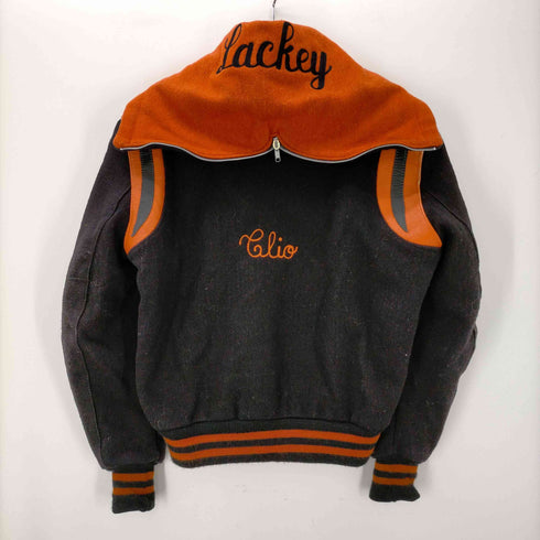 ディロング Delong 80s Wool Hooded Award Jacket ウール フーデッド セーターカラー アワードジャケット メンズ US:36