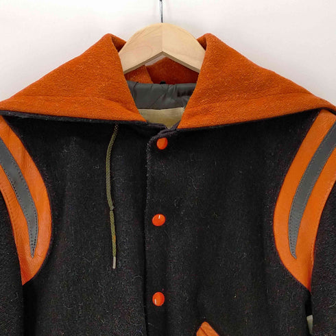 ディロング Delong 80s Wool Hooded Award Jacket ウール フーデッド セーターカラー アワードジャケット メンズ US:36