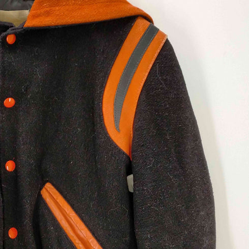 ディロング Delong 80s Wool Hooded Award Jacket ウール フーデッド セーターカラー アワードジャケット メンズ US:36
