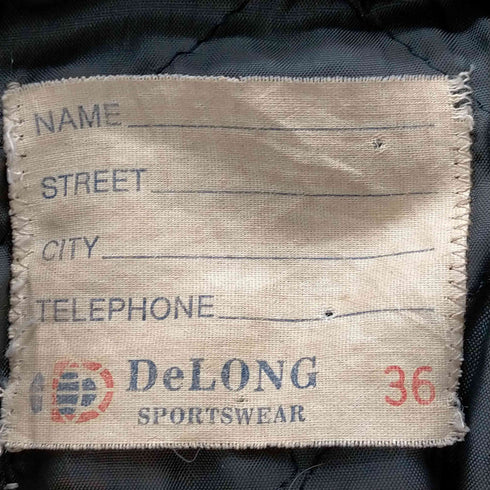 ディロング Delong 80s Wool Hooded Award Jacket ウール フーデッド セーターカラー アワードジャケット メンズ US:36