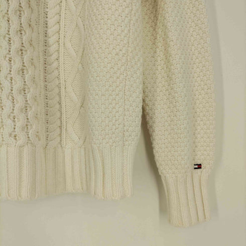 トミーヒルフィガー TOMMY HILFIGER フラッグデザイン ケーブルニット メンズ import:M