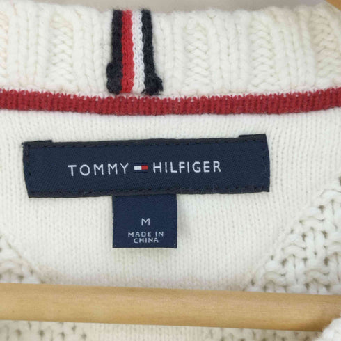 トミーヒルフィガー TOMMY HILFIGER フラッグデザイン ケーブルニット メンズ import:M