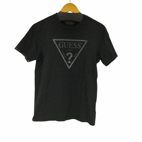 ゲス GUESS トライアングルロゴ フロントプリントTシャツ メンズ import:XS