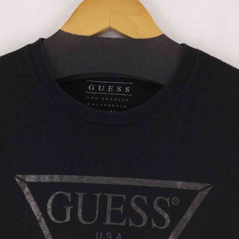 ゲス GUESS トライアングルロゴ フロントプリントTシャツ メンズ import:XS