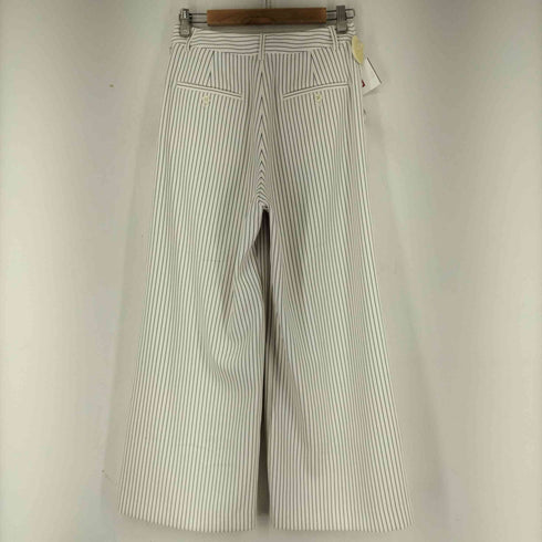 ユナイテッドアローズグリーンレーベルリラクシング UNITED ARROWS green label relaxing ストライプ ワイドパンツ レディース JPN:38