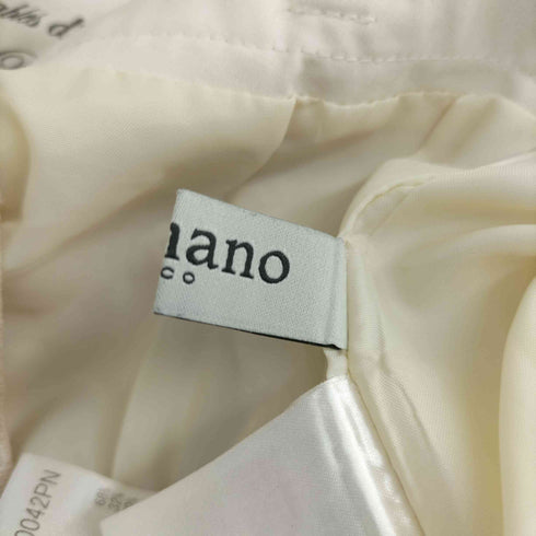 ナノアンドコー NANO&CO コットンリネン タックパンツ レディース JPN:38