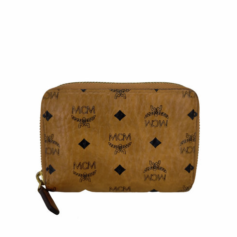 エムシーエム MCM MINI AREN ジップ ウォレット ヴィセトスオリジナル コニャック COGNAC ラウンドジップウォレット メンズ ONE SIZE