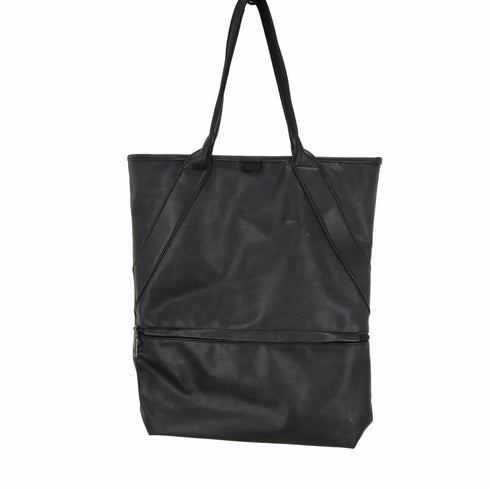 ザラ ZARA フェイクレザーブラックトートバック メンズ JPN:M