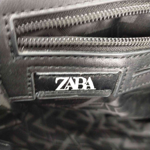 ザラ ZARA フェイクレザーブラックトートバック メンズ JPN:M