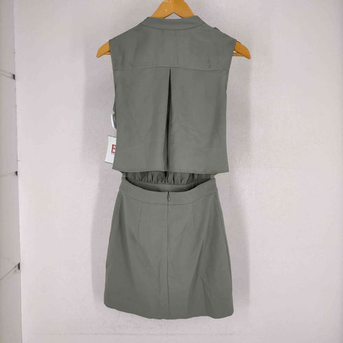 マルシアーノ MARCIANO ノーカラー背面スキッパーノースリーブジャンパースカート レディース JPN:XS