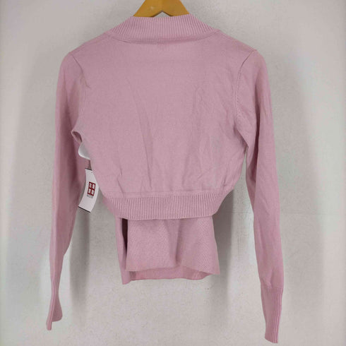 クレージュ courreges カシミヤ混ロゴスパンコールラメデザインカーディガン レディース JPN:38