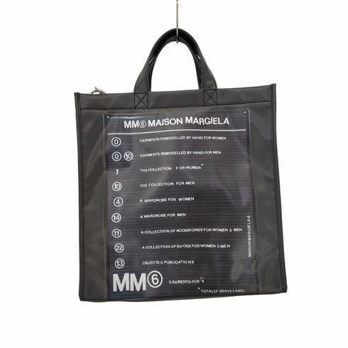エムエムシックス メゾンマルジェラ MM6 Maison Margiela 20SS PVC 3wayバッグ PVCプリントトートバッグ レディース