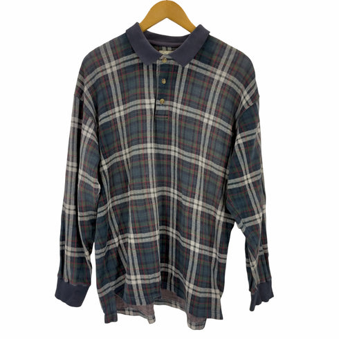 エディーバウアー Eddie Bauer 00S 白タグ タータンチェック 鹿の子シャツ メンズ