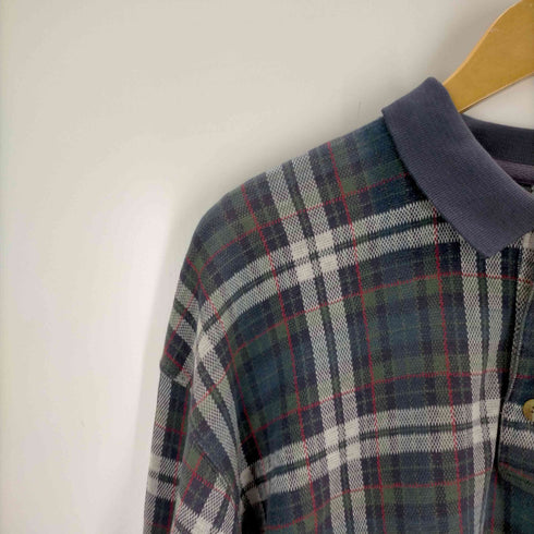 エディーバウアー Eddie Bauer 00S 白タグ タータンチェック 鹿の子シャツ メンズ