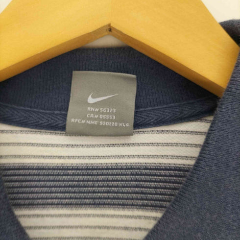 ナイキ NIKE 00S グレータグ スウッシュ 刺繍 S/S マルチボーダー ポロシャツ メンズ import:M