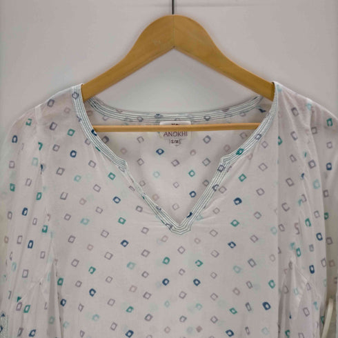 アノキ ANOKHI インド製 総柄 スリットワンピース レディース S/M
