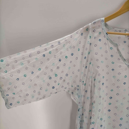 アノキ ANOKHI インド製 総柄 スリットワンピース レディース S/M