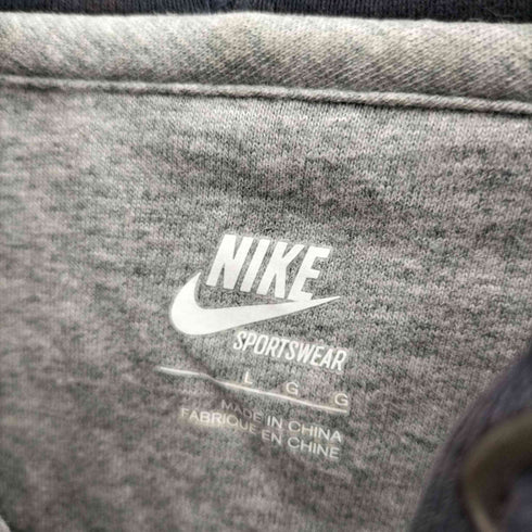 ナイキ NIKE ロゴ 刺繍 ダブルジップ ジップアップ パーカー メンズ import:L