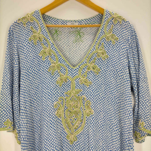 mist 刺繍Vネックワンピース レディース S