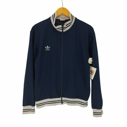 アディダス adidas 80S デサント製 ロゴ刺繍 トラック ジャケット ジャージ メンズ JPN:L