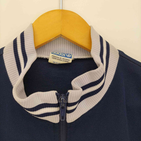 アディダス adidas 80S デサント製 ロゴ刺繍 トラック ジャケット ジャージ メンズ JPN:L