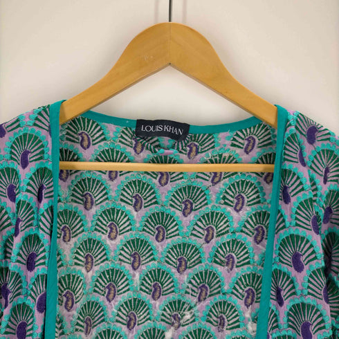LOUIS KHAN PEACOCK 刺繍 LUXE ローブ レディース