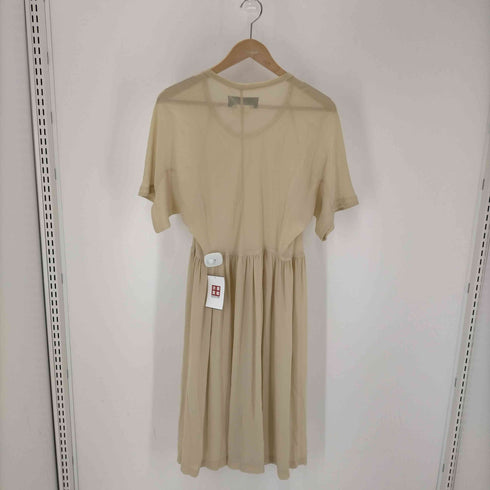 トリココムデギャルソン tricot COMME des GARCONS 半袖 シースルー ギャザー ワンピース レディース JPN:M