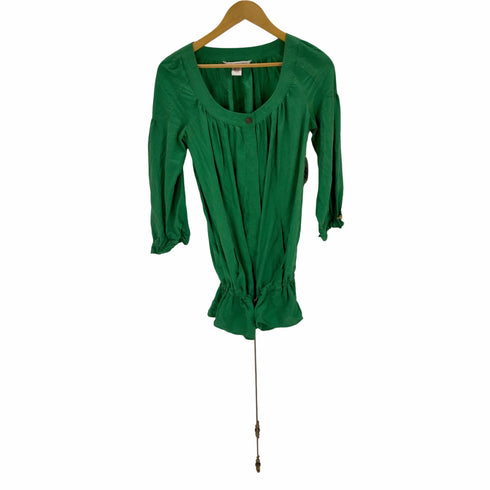 ダイアンフォンファステンバーグ DIANE VON FURSTENBERG シルクギャザーブラウス レディース 0