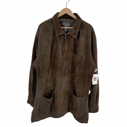 エディーバウアー Eddie Bauer ビッグサイズ レザー スエード ジップアップ ジャケット メンズ TALL GRAND L/G