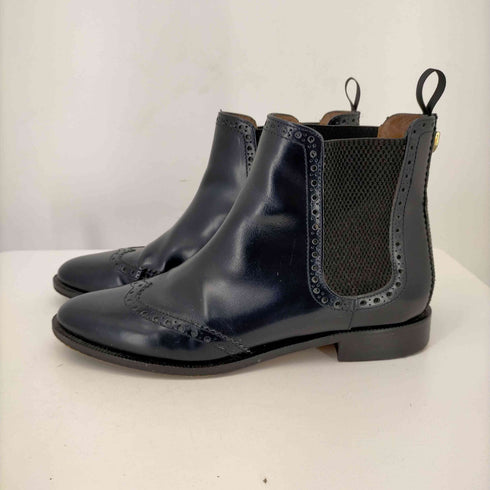 マッシモデュッティ Massimo Dutti スペイン製 サイドゴア ウイングチップブーツ レディース EUR:37