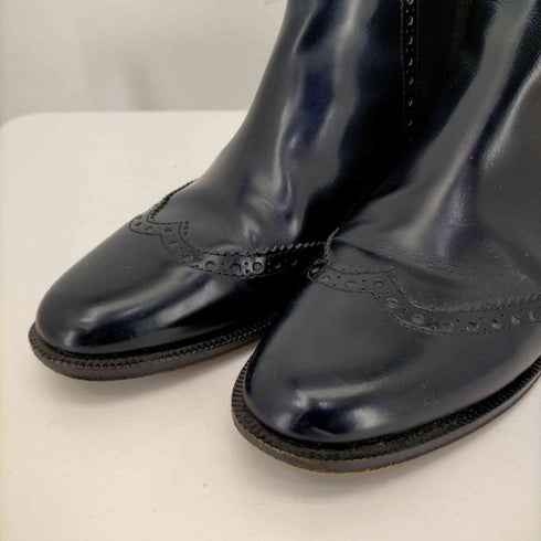 マッシモデュッティ Massimo Dutti スペイン製 サイドゴア ウイングチップブーツ レディース EUR:37