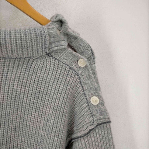 イン IHNN 23AW COLOR STITCH LOWGAUGE TUTLENECK PULLOVER レディース