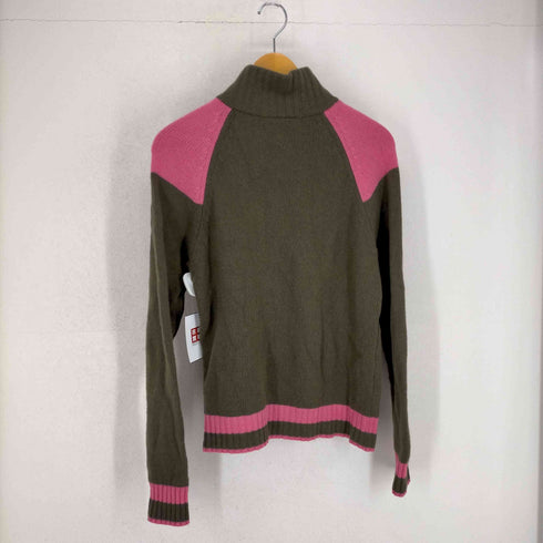 ディーゼル DIESEL 00S ロゴ刺繍 ハーフジップ リブニット レディース import:M