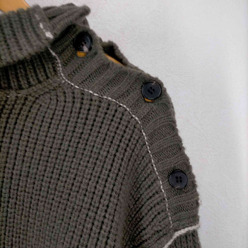 イン IHNN 23AW COLOR STITCH LOWGAUGE TUTLENECK PULLOVER レディース