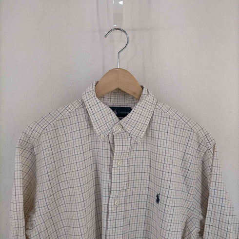 ポロバイラルフローレン Polo by RALPH LAUREN CLASSIC FIT チェック柄 ポニー刺繍 BDシャツ メンズ import:M