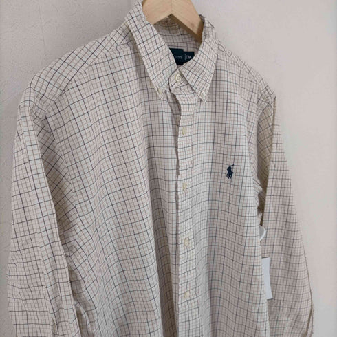 ポロバイラルフローレン Polo by RALPH LAUREN CLASSIC FIT チェック柄 ポニー刺繍 BDシャツ メンズ import:M