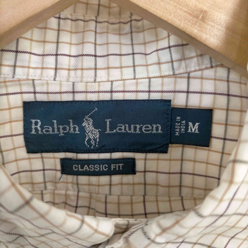 ポロバイラルフローレン Polo by RALPH LAUREN CLASSIC FIT チェック柄 ポニー刺繍 BDシャツ メンズ import:M