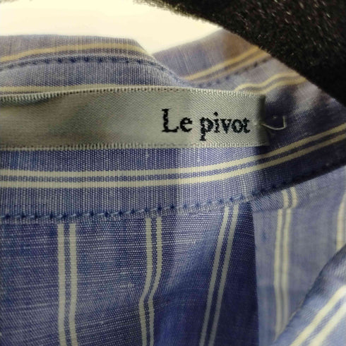 ルピボット Le pivot スキッパー ストライプノースリーブワンピース コットンリネン レディース