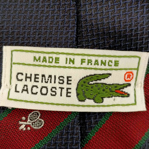 シュミーズ ラコステ CHEMISE LACOSTE フランス製 ストライプ シルクネクタイ メンズ